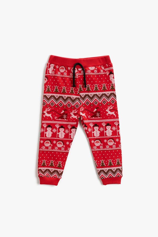 Koton Koton Boy's Christmas Themed Strap-on Jogger Sweatpants
