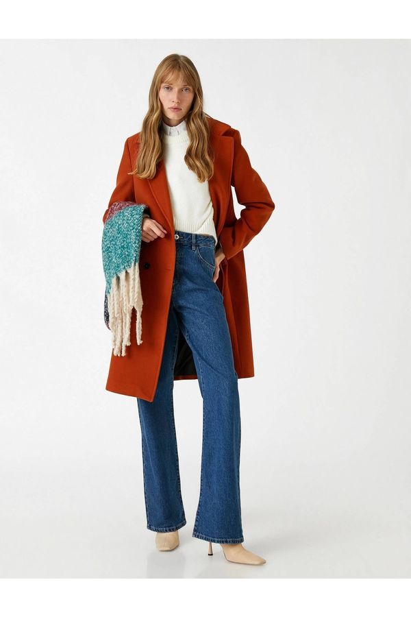Koton Koton Coat - Red - Double-breasted
