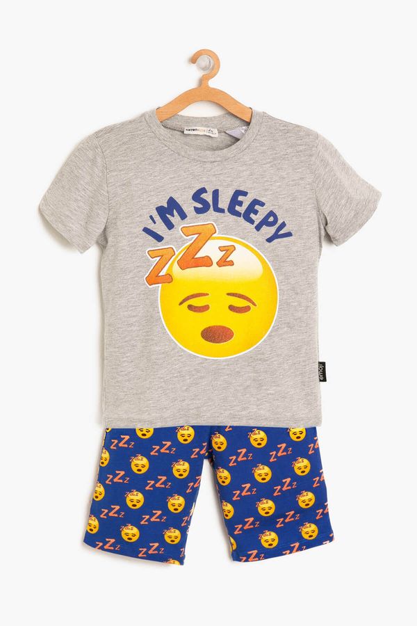 Koton Koton Pajama Set - Gray - Graphic