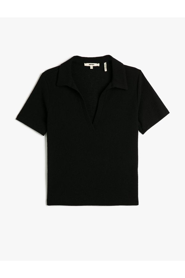 Koton Koton Polo Neck T-Shirt Short Sleeve