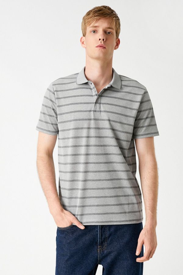 Koton Koton Polo T-shirt - Gray - Regular