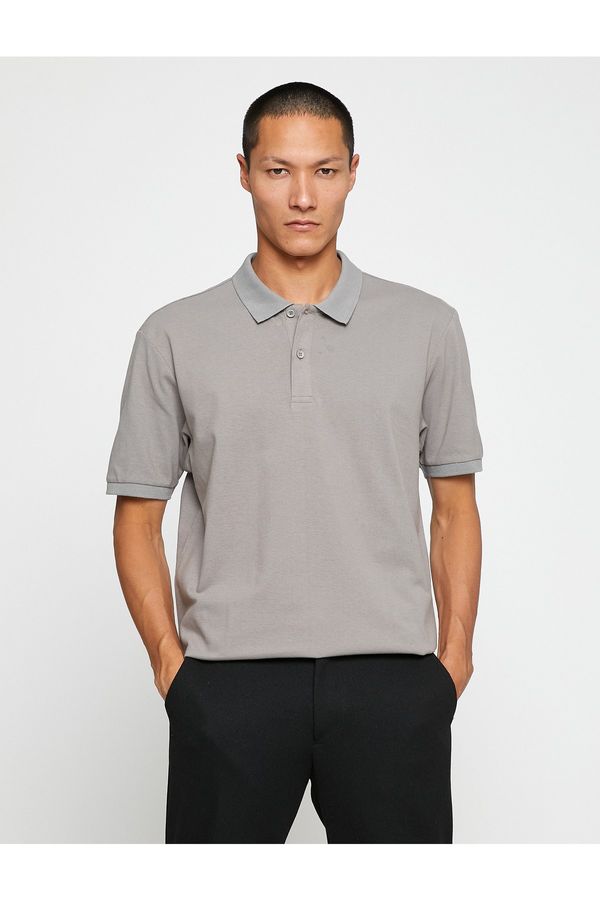 Koton Koton Polo T-shirt - Gray - Slim