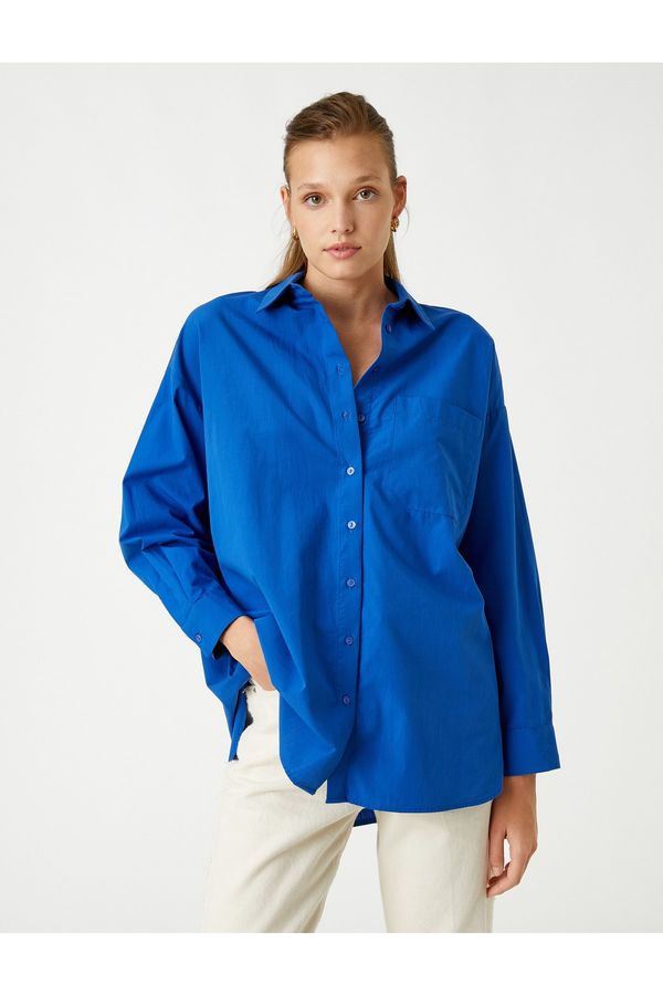 Koton Koton Shirt - Navy blue - Relaxed fit