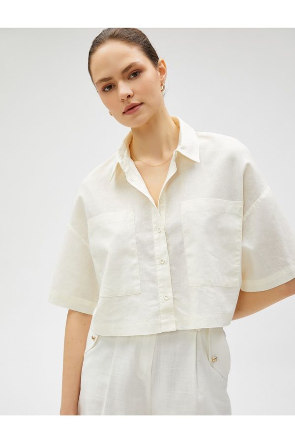 Koton Koton Shirt - White - Oversize