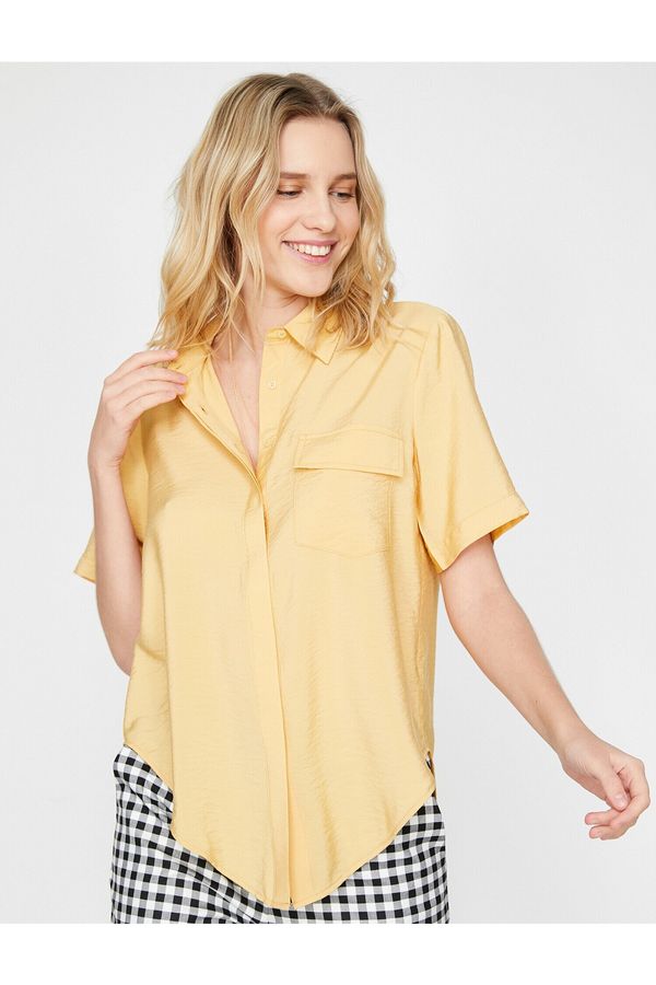 Koton Koton Shirt - Yellow - Regular