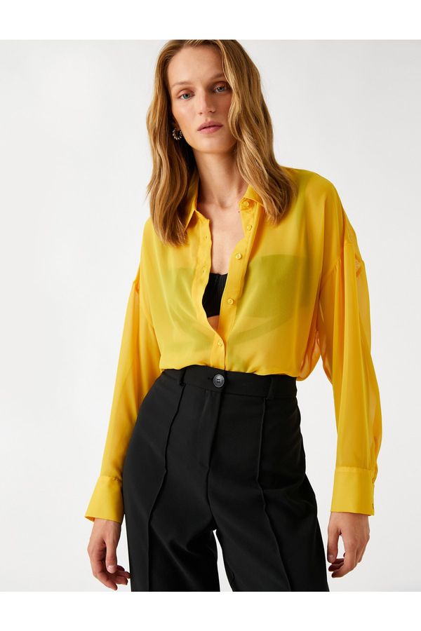 Koton Koton Shirt - Yellow - Relaxed fit