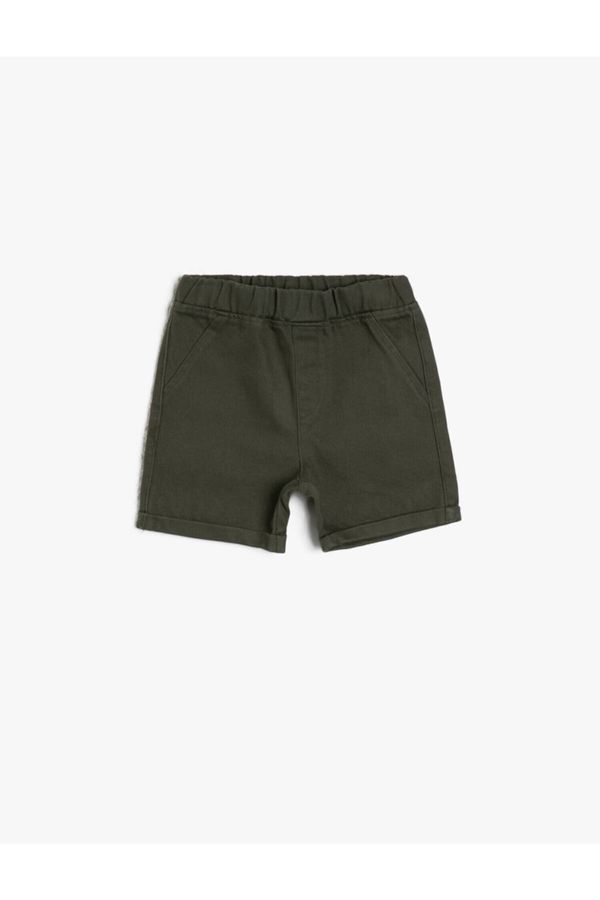 Koton Koton Shorts - Khaki - Normal Waist