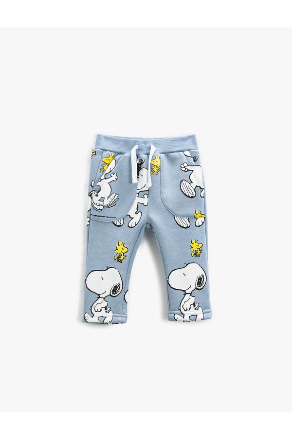 Koton Koton Snoopy Sweatpants Licensed Tie Waist Pocket Cotton