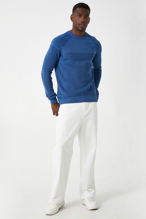 Koton Koton Sweater - Blue - Relaxed fit