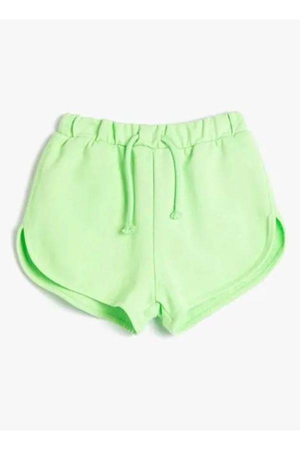 Koton Koton Tied Waist Normal Green Girl Shorts 3skg40058ak