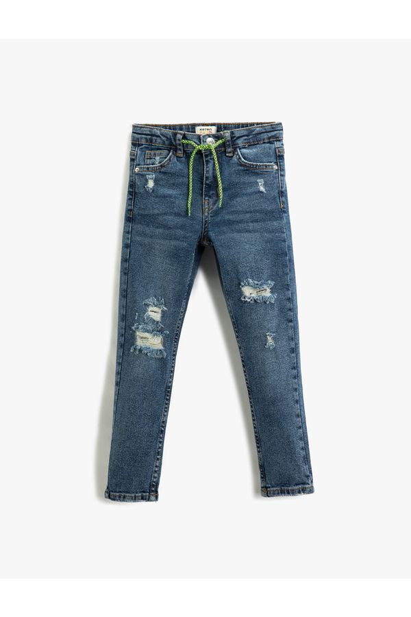 Koton Koton Tight Leg Tied Waist Worn Jeans - Skinny Jean