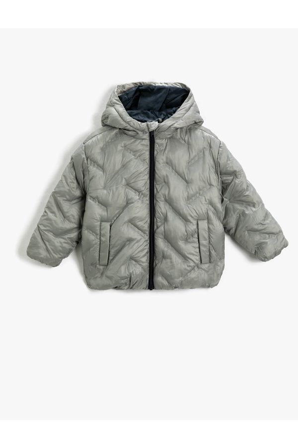Koton Koton Winter Jacket - Gray - Puffer