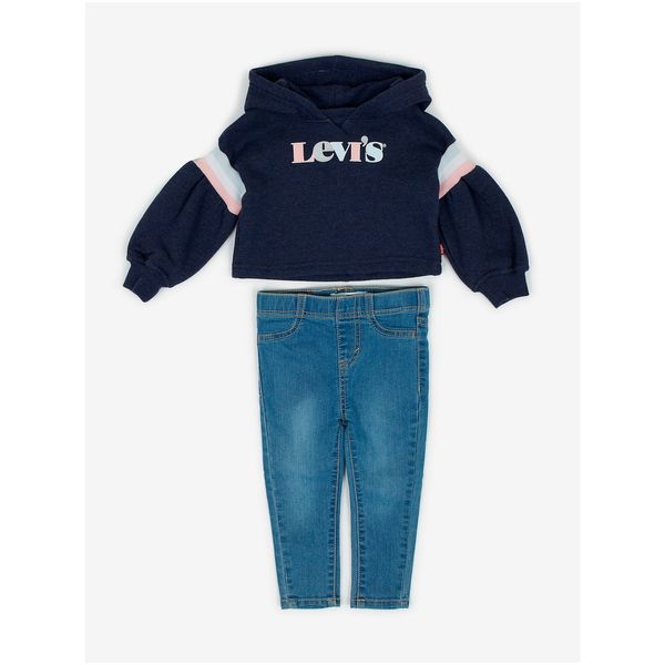 Levi's® Levi&#39;s Blue Girls&#39; Jeans and Hoodie Set Levi&#39;s® - Girls