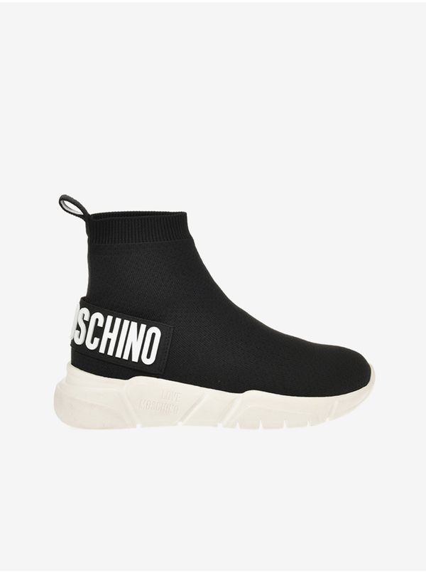 Love Moschino Black Womens Ankle Slip on Sneakers Love Moschino - Women