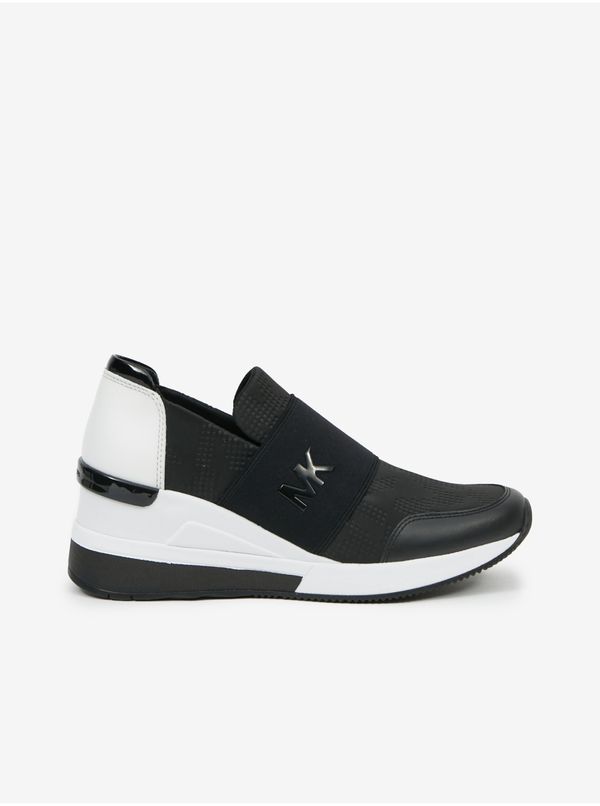 Michael Kors White-black Women's Slip on Sneakers for Gusset Michael Kors Felix - Women