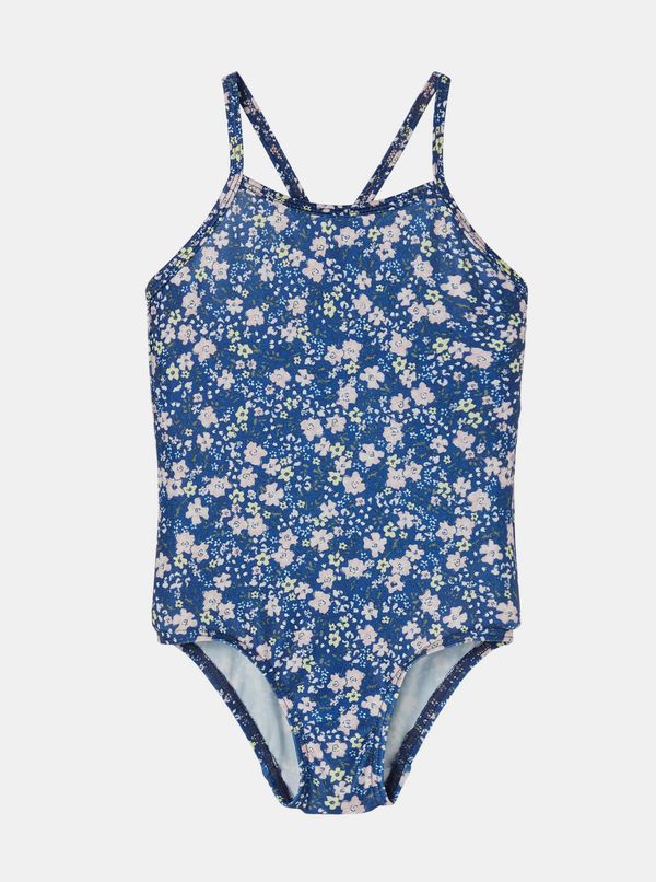 name it Blue Girly Floral One Piece Swimwear name it Felisia - Unisex