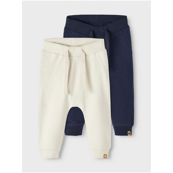name it Set of two boys' sweatpants in cream and blue name it Takki - Boys