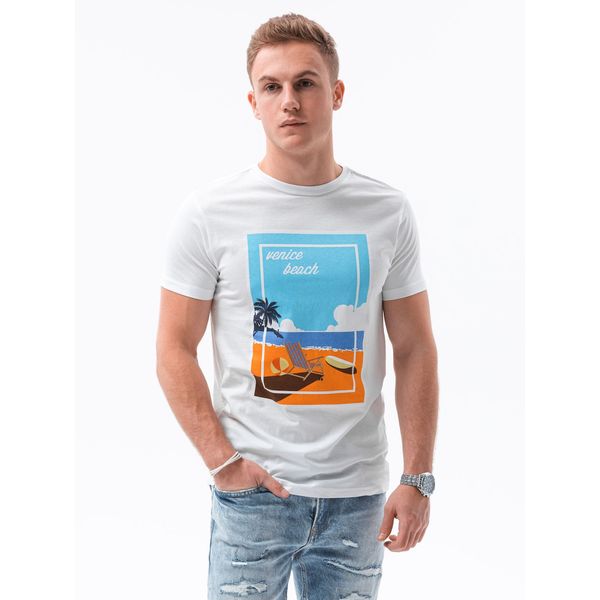 Ombre Ombre Clothing Men's printed t-shirt S1434 V-3B