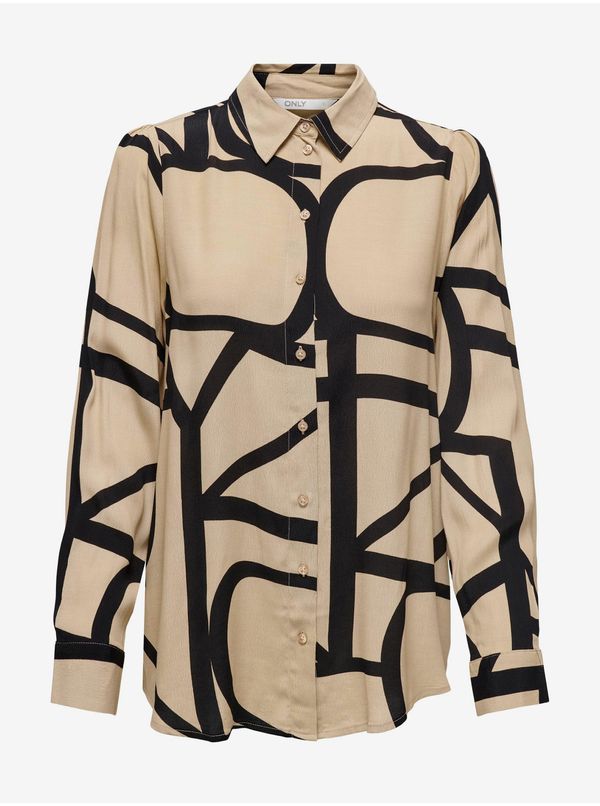 Only Beige Ladies Patterned Shirt ONLY Ava - Women