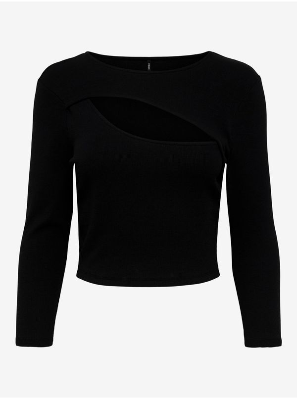 Only Black T-shirt with cutout ONLY Lurri - Women