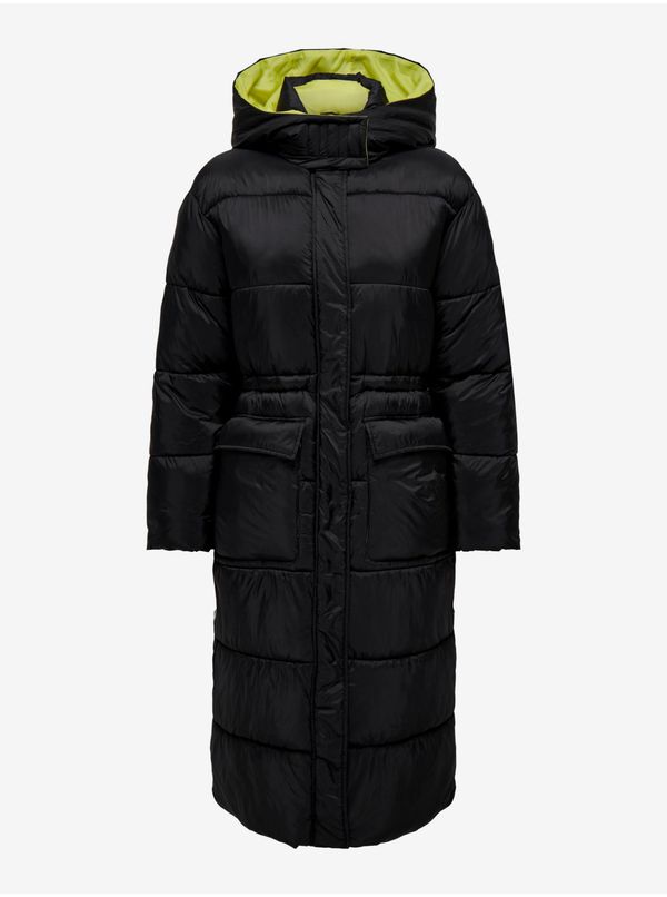 Only Black Women's Quilted Winter Coat with Hood ONLY Puk - Women