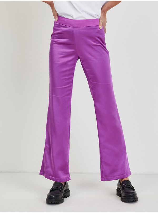 Only Purple Women's Satin Trousers ONLY Paige - Women