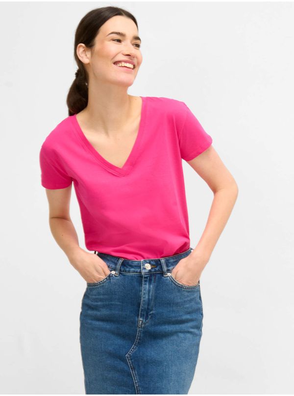 Orsay Dark pink basic T-shirt ORSAY - Women