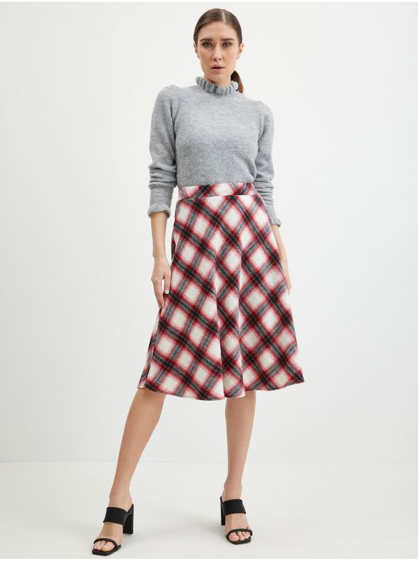 Orsay Orsay Red Checkered Skirt - Ladies