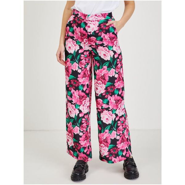Orsay Pink Women's Flowered Trousers ORSAY - Women
