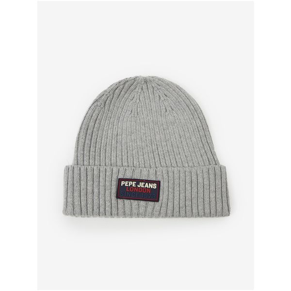 Pepe Jeans Grey cap with pepe Jeans Hayes wool - Men