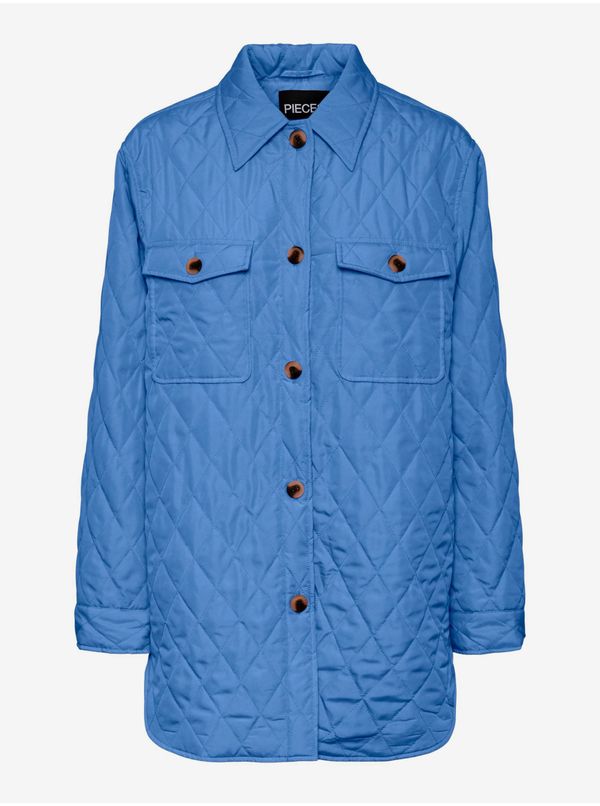 Pieces Blue Ladies Quilted Shirt Jacket Pieces Taylor - Women