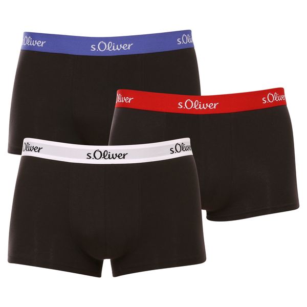 S Oliver 3PACK Men's Boxers S.Oliver Black (JH-34H-68635411)