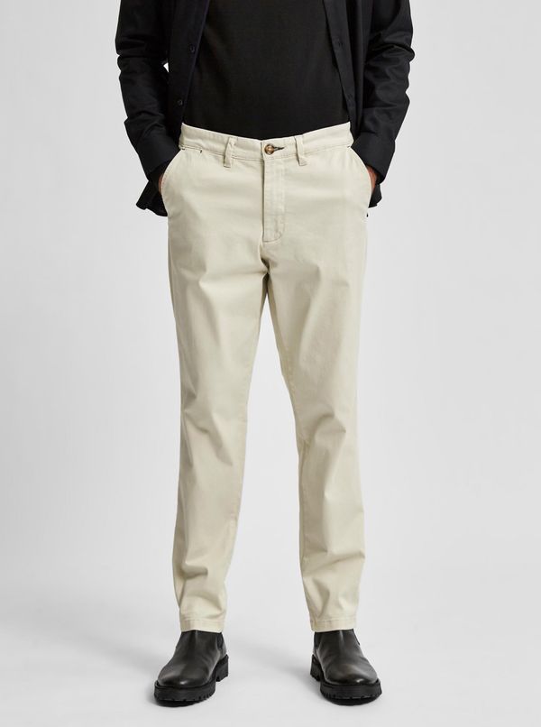Selected Homme Cream Chino Pants Selected Homme Miles - Men