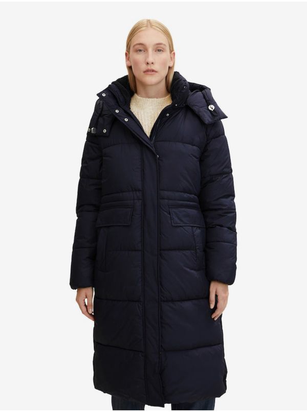 Tom Tailor Tom Tailor Dark blue Women's Quilted Winter Coat with Detachable Sleeves and K - Ladies