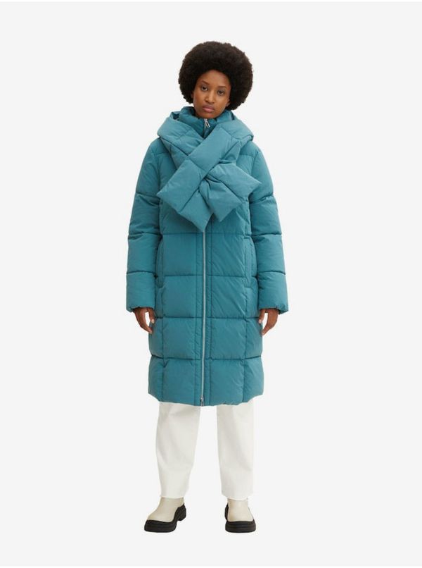 Tom Tailor Turquoise Women's Winter Quilted Coat Tom Tailor - Women