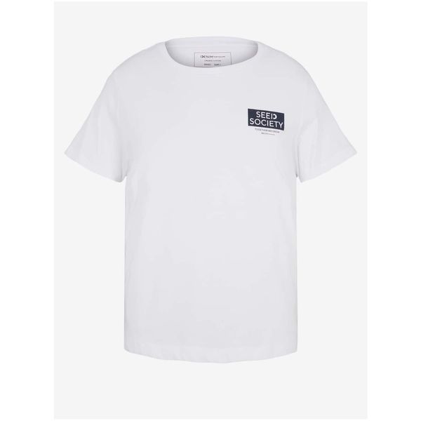 Tom Tailor White Men's T-Shirt Tom Tailor Denim - Men's