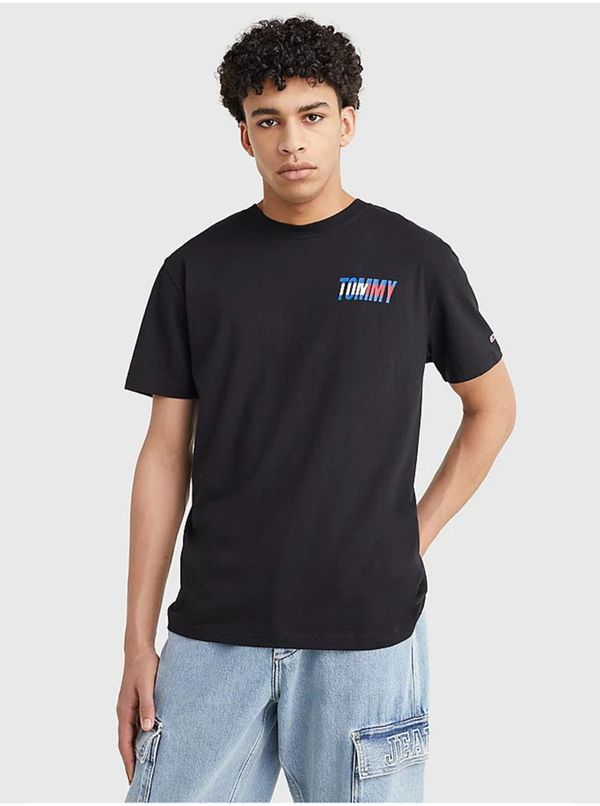 Tommy Hilfiger Black Men's T-Shirt Tommy Jeans - Men's
