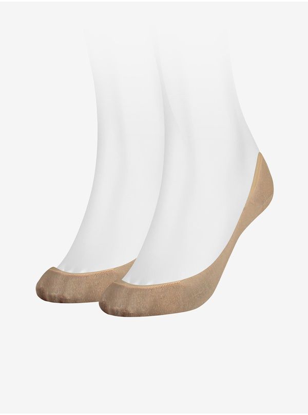 Tommy Hilfiger Set of two pairs of women's socks in beige Tommy Hilfiger - Ladies