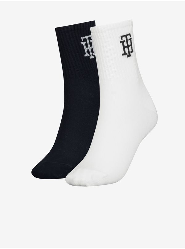 Tommy Hilfiger Set of two pairs of women's socks in white and black Tommy Hilfiger - Ladies