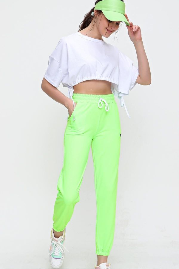 Trend Alaçatı Stili Trend Alaçatı Stili Sweatpants - Green - Joggers