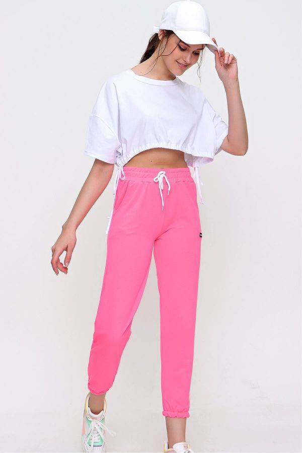 Trend Alaçatı Stili Trend Alaçatı Stili Sweatpants - Pink - Joggers