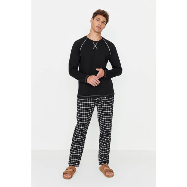 Trendyol Trendyol Black Men's Regular Fit Pajamas Set