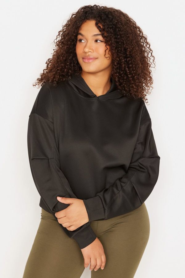 Trendyol Trendyol Curve Plus Size Sweatshirt - Black - Regular