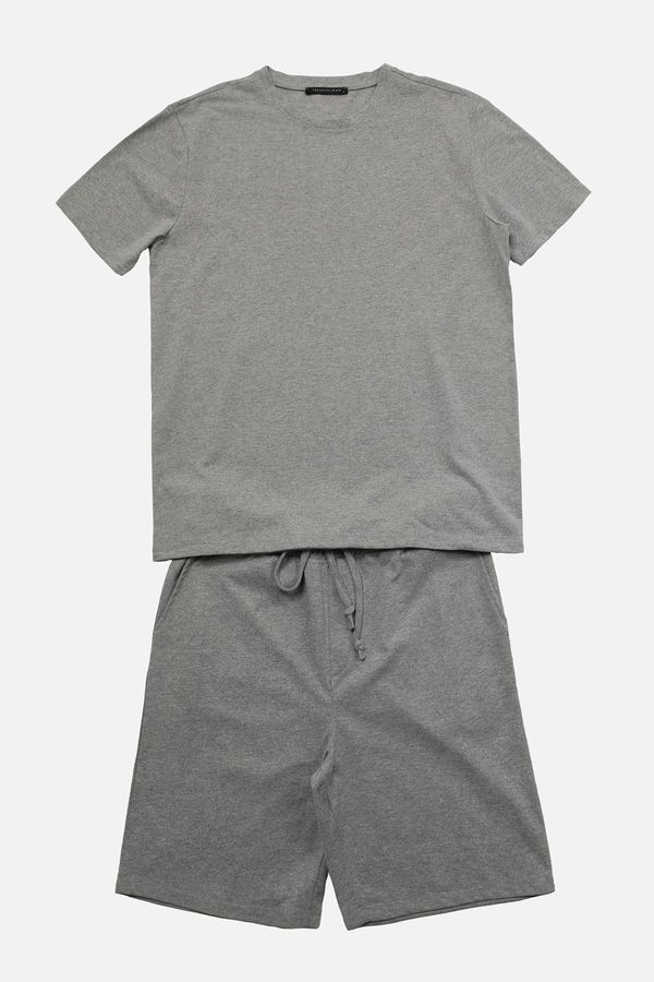 Trendyol Trendyol Gray Men's Regular Fit Pajamas Set