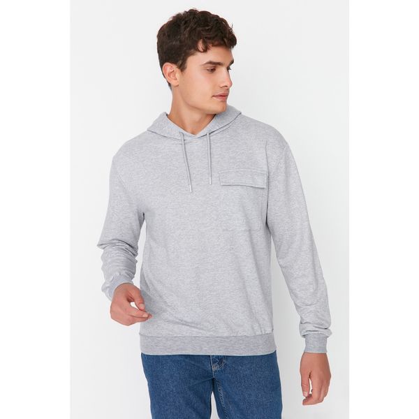 Trendyol Trendyol Gray Men's Regular Fit Sweatshirt