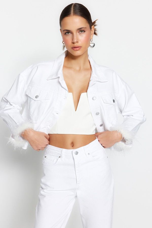 Trendyol Trendyol Jacket - White - Oversize