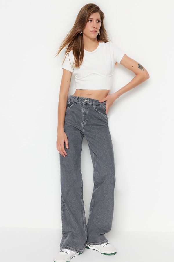 Trendyol Trendyol Jeans - Gray - Wide leg