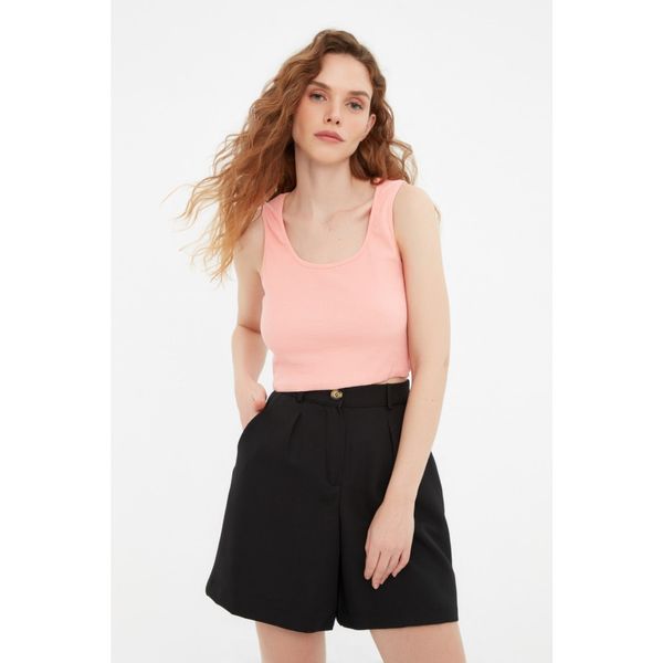 Trendyol Trendyol Light Pink Camisole Crop Knitted Blouse