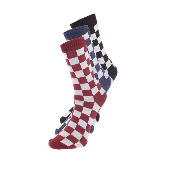 Trendyol Trendyol Multicolor Men's 3-Pack Checkerboard Pattern College Socks
