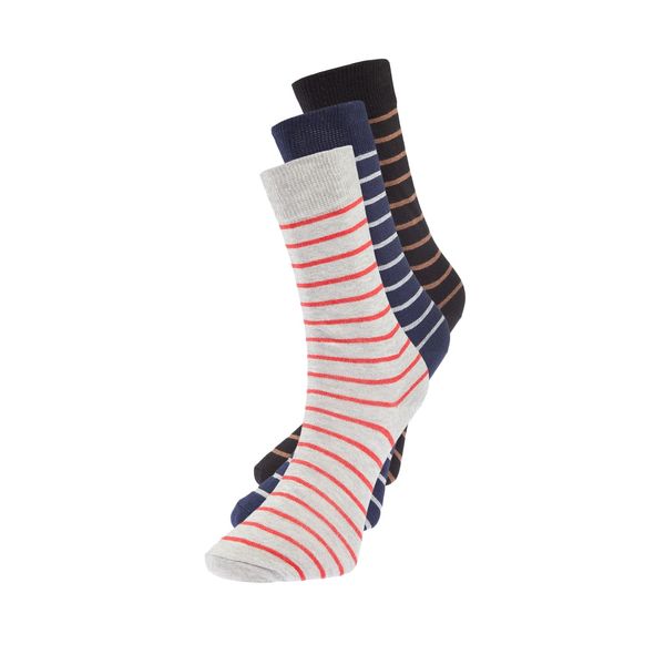Trendyol Trendyol Multicolor Men's 3-Pack Striped Cleat Socks